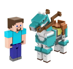 �}�C�N�� �������� Minecraft Craft-a-Block 2-Pk, Action Figures & Toys to Create, Explore and Survive, Authentic Pixelated Designs, Collectible Gifts for Kids Age 6 Years and Older �y���s�A���i�z