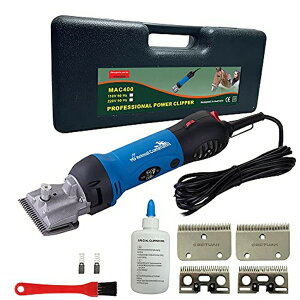 ƒ{poJ nAArAƒ{̃g~O My Animal Command 110V 400W Horse Clippers Professional Heavy Duty Kit Animal Grooming Clippers 6 Speeds Shaving Thick Coats Fur Hair Ponies Equine Pigs Cattle Farm Livestock 2 Blades y
