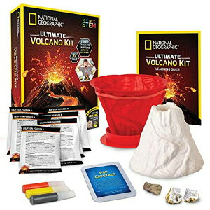 iViWIOtBbN ΎRLbg NATIONAL GEOGRAPHIC Ultimate Volcano Kit ? Erupting Volcano Science Kit for Kids, 3X More Eruptions, Pop Crystals Create Exciting Sounds, STEM Science & Educational Toys Make Great Kids Activ y