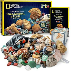 �i�V���i���W�I�O���t�B�b�N �V�R�΂≻�΂̃Z�b�g NATIONAL GEOGRAPHIC Rocks & Fossils Kit ? 200+ Piece Set Includes Geodes, Real Fossils, Rose Quartz, Jasper, Aventurine & Many More Rocks, Crystals & Gemstones �y���s�A���i�z