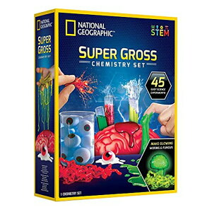 �i�V���i���W�I�O���t�B�b�N 45�̑��Ȋw�����L�b�g ���ǂ� �������� NATIONAL GEOGRAPHIC Gross Science Lab - 45 Gross Science Experiments for Kids, Dissect a Brain, Burst Blood Cells & More, STEM Science Kit for Kids Who Love Gross 