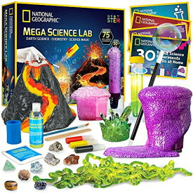 ナショナルジオグラフィック サイエンスキット NATIONAL GEOGRAPHIC Mega Science Lab - Science Kit Bundle Pack with 75 Easy Experiments, Featuring Earth Science, Chemistry, and Science Magic Activities for Kids 【並行輸入品】