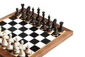 チェスセット Ttc games Premium Chess Set, 11''x11 Wooden Leather Chess Board, Resin and Brass Chess Pieces, with Storage, a Luxury Gifts and Decor 【並行輸入品】