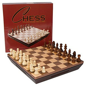 �`�F�X�Z�b�g Aria Chess Inlaid Wood Board Game with Weighted Wooden Pieces and Tray, Large 16 x 16 Inch Set �y���s�A���i�z