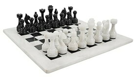 チェスセット RADICALn 15 Inches Handmade White and Black Weighted Full Chess Game Set - Staunton and Ambassador Style Marble Tournament Chess Sets for Adults 【並行輸入品】