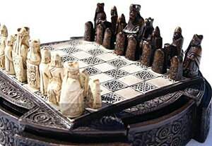 `FXZbg Masters Traditional Games Isle of Lewis Compact Chess Set - 9 inches, Brown Cabinet ysAiz