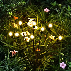 ホタルライト ガーデンライトLEDソーラーライト ソーラーパワー VOSIGREEN Solar Garden Swing Lights - 8 LED Outdoor Firefly Lights, Waterproof Path Lights, Sway with The Wind, for Yard Pathway Landscape Decor, Warm Yellow (4 Pack) 【並行輸入品】