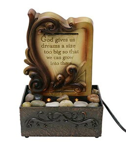   ̃IuWF e[ugbvt@Ee CeA Nature's Mark 9" H Inspirational Tabletop Water Fountain with Natural River Rocks and LED Lights (Power Cord Attached) ysAiz