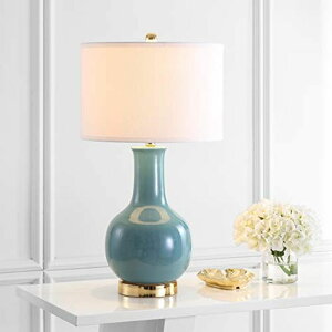 �T�t�@���B�� safavieh �e�[�u�������v �T�t�@�r�� �T�t�@���B�A SAFAVIEH Lighting Collection Paris Modern Light Blue Ceramic 28-inch Bedroom Living Room Home Office Desk Nightstand Table Lamp (LED Bulb Included) �y���s�A���i�z