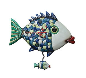 A fUC Uqv tBbV[bvX Allen Designs "Fishy Lips" Whimsical Pendulum Wall Clock ysAiz