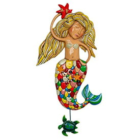 アレン デザイン 振り子時計 人魚 Allen Designs "Sirena" Extra-Large Whimsical Mermaid Pendulum Wall Clock 【並行輸入品】