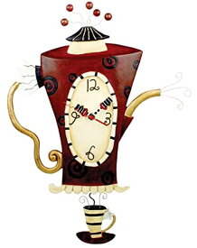 アレン デザイン 振り子時計 スチーミンティー Allen Designs ADC652 Steamin Tea Pendulum Clock 【並行輸入品】