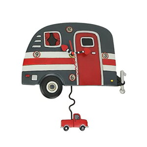 �A���� �f�U�C�� �U��q���v �L�����p�[���C�t Allen Designs Camper Life Resin Decorative Pendulum Wall Clock Home Decor �y���s�A���i�z