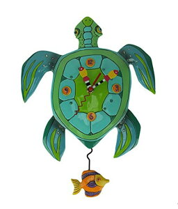 A fUC Uqv T Allen Designs P1858 Whimsical Turtle Pendulum Wall Clock Sup Dude? ysAiz