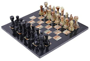 `FXZbg 嗝 RADICALn 15 Inches Handmade Black & Multi Green Weighted Full Chess Game Set - Staunton and Ambassador Style Marble Tournament Chess Sets for Adults ysAiz