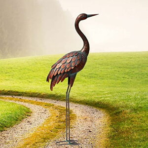�K�[�f�����C�gLED�\�[���[���C�g �\�[���[�p���[ chisheen Outdoor Garden Crane Statues and Sculptures Metal Yard Art Statue for Garden Decoration Large Size �y���s�A���i�z