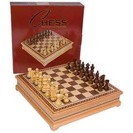チェスセット Helen Chess Inlaid Wood Board Game Set with Weighted Wooden Pieces, Large 15 x 15 Inch 【並行輸入品】