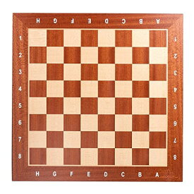 チェスセット GSE Professional Tournament Chess Board Only, Sapele & Maple Inlaid Chessboard - Chess Rules, Portable Chess Board for Beginners, Kids, Adults (Large19 x 19"/ Square:2" Brown) 【並行輸入品】