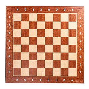 �`�F�X�Z�b�g GSE Professional Tournament Chess Board Only, Sapele & Maple Inlaid Chessboard - Chess Rules, Portable Chess Board for Beginners, Kids, Adults (Large19 x 19"/ Square:2" Brown) �y���s�A���i�z