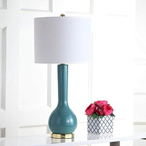 �T�t�@���B�� safavieh �e�[�u�������v �T�t�@�r�� �T�t�@���B�A SAFAVIEH Lighting Collection Mae Long Neck Modern Contemporary Marine Blue Ceramic 31-inch Bedroom Living Room Home Office Desk Nightstand Table Lamp (LED Bulbs Included) 