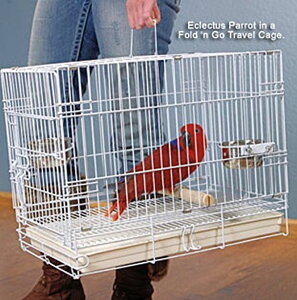 �C���R ���� �o�[�h �g���x���L�����A�[ Two Size, Durable Metal Travel or Veterinary Collapsable Parrot Bird Carrier Cage �y���s�A���i�z