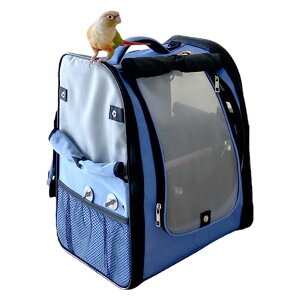 CR  o[h gxLA[ BUCATSTATE Bird Carrier Backpack with Perch, Transparent Travel Bird Cage Bag Lightweight with Shade Cover, Visible Window for Parrots, Small Cockatiels, Budgie and Other Similar Size Birds ys