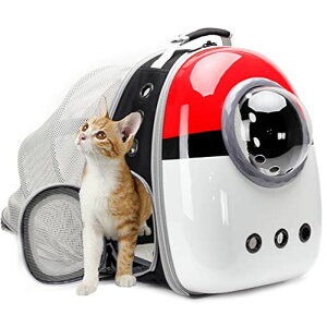 �C���R ���� �o�[�h �g���x���L�����A�[ Clear Bubble Cat Backpack Carrier, Backpack for Cat Kitten Small Puppy and Bunny, Space Capsule Bubble Cat Backpack Carrier, Airline Approved Waterproof Green Pet Backpack for Small Dog �y���s�A��