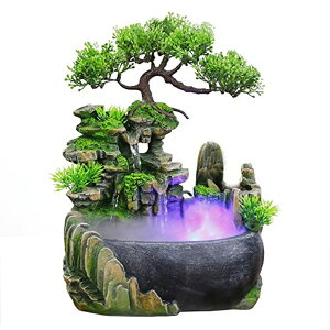 ��� ���� ��̃I�u�W�F �e�[�u���g�b�v�t�@�E���e�� �C���e���A���� Xshelley Indoor Tabletop Fountains �C Rockery, Water, Waterfall, Plants, Desktop Fountain, atomizing humidifier Fountain, Home Office Desktop Decorations, Autom