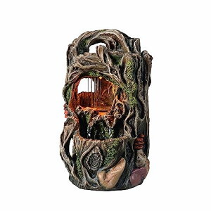   ̃IuWF e[ugbvt@Ee CeA MAOCHI Tabletop Water Fountain, Home D?cor Soothing Sound Machine with Automatic Pump, Nature Tree Stump Resin and for Indoor Zen Relaxation for Office, Living R