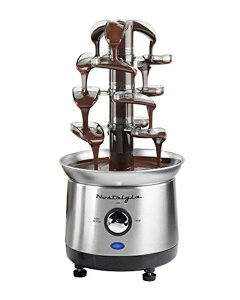 ��� ���� ��̃I�u�W�F �e�[�u���g�b�v�t�@�E���e�� �C���e���A���� Nostalgia 4 Tier Electric Chocolate Fondue Fountain Machine for Parties - Melts Cheese, Queso, Candy, and Liqueur - Dip Strawberries, Apple Wedges, Vegetables, a