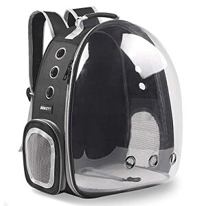 �C���R ���� �o�[�h �g���x���L�����A�[ BEIKOTT Cat Backpack Carriers Bag, Dog Backpack, Pet Bubble Backpack for Small Cats Puppies Dogs Bunny, Airline-Approved Ventilate Transparent Capsule Backpack for Travel, Hiking and Outdoor Us �y��