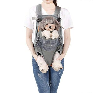 �C���R ���� �o�[�h �g���x���L�����A�[ Lifeunion Legs Out Dog Carrier Backpack Hands-Free Adjustable Pet Travel Carrier for Small Medium Dogs Cats Motorcycle Hiking Walking (Grey) �y���s�A���i�z