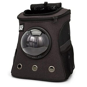 �C���R ���� �o�[�h �g���x���L�����A�[ Fat Cat Backpack Carrier - Premium Pet Carrier Airline Approved with Space Capsule Bubble for Small Medium Cats - Cat Backpack Carrier for Travel, Hiking, Pet Supplies and Cat Accessories, Char �y��