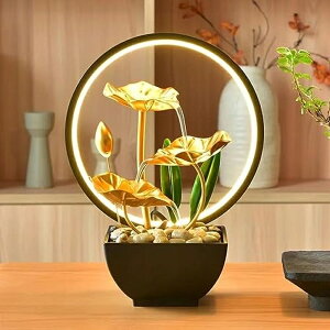 ��� ���� ��̃I�u�W�F �e�[�u���g�b�v�t�@�E���e�� �C���e���A���� TiCin USB Powered Tabletop Fountain with Natural Rocks and LED Ring Lights, Tabletop Humidifier, Humidifier for Bedroom, Home and Office Decor �y���s�A���i