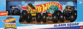 ホットウィール モンスタートラック Hot Wheels Monster Trucks, 1:64 Scale Monster Trucks Toy Trucks, Set of 4, Giant Wheels, Favorite Characters and Cool Designs