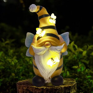 �K�[�f�����C�gLED�\�[���[���C�g �\�[���[�p���[ TSTGEE Solar Garden Gnome Outdoor - Spring Bee Gnome Solar Lights Outdoor Garden Waterproof Gnomes Decorations for Yard,Patio,Lawn �y���s�A���i�z