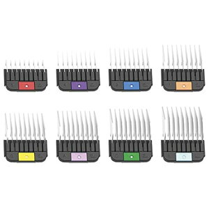 ƒ{poJ r WAHL Professional Animal Stainless Steel Attachment Guide Comb Set for Detachable Blade Pet, Dog, Cat, and Horse Clippers (3390-100) ysAiz