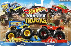�z�b�g�E�B�[�� �����X�^�[�g���b�N Hotwheels Monster Trucks Monster Portions Vs Sriracha, Demolition Doubles �y���s�A���i�z