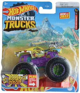 �z�b�g�E�B�[�� �����X�^�[�g���b�N Hot Wheels Monster Trucks Rodger Dodger, Plus Connect and Crash Car �y���s�A���i�z