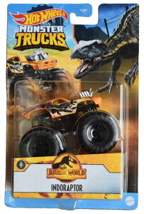 �z�b�g�E�B�[�� �����X�^�[�g���b�N Hot Wheels Monster Trucks Indoraptor, Jurassic World Dominion �y���s�A���i�z