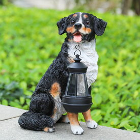 ガーデンライトLEDソーラーライト ソーラーパワー DREAM GARDEN Garden Dog Statues Outdoor Decor, Solar Lights Outdoor Bernese Mountain Dog Statue Garden Decorations Solar Dog Ornaments for Patio, Lawn, Yard Art Decoration, Housewarmin 【並行輸入品】