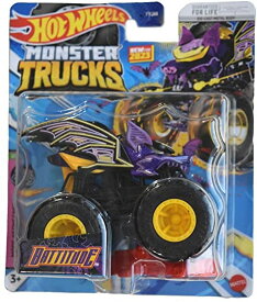 ホットウィール モンスタートラック Hot Wheels Monster Trucks Battitude 2023 Connect and Crash Car 【並行輸入品】