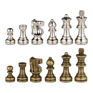 �`�F�X�Z�b�g Odysseus Metal Weighted Chess Pieces with 2.5 Inch King and Extra Queens, Pieces Only, No Board �y���s�A���i�z
