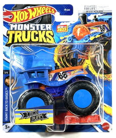 ホットウィール モンスタートラック Hot Wheels Monster Trucks - LOCO Punk - Train - Blue - 3/6 HWMT Back to Basics - 2023 Case D / 4 - Mint/NrMint - Ships Bubble Wrapped in a Box with Fill 【並行輸入品】