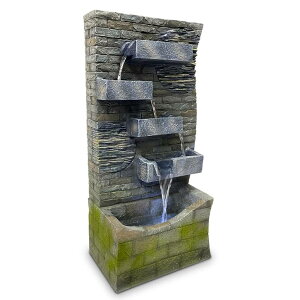 K[f  CeA u^  ̃IuWF EH[^[tH[t@Ee EasyGoProducts 4 Tier Rock Water Fountain with LED Light Made from Fiberglass Resin - Outdoor Or Indoor, Large 40h Tall X 20h Wi