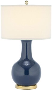 �T�t�@���B�� safavieh �e�[�u�������v �T�t�@�r�� �T�t�@���B�A SAFAVIEH Lighting Collection Paris Modern Royal Blue Ceramic 28-inch Bedroom Living Room Home Office Desk Nightstand Table Lamp (LED Bulb Included) �y���s�A���i�z