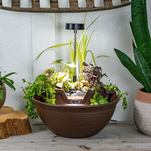 ��� ���� ��̃I�u�W�F �e�[�u���g�b�v�t�@�E���e�� �C���e���A���� Aquascape AquaGarden Tabletop Desktop Fountain Kit with Waterfall, Meditation, Relaxation, Mocha �y���s�A���i�z