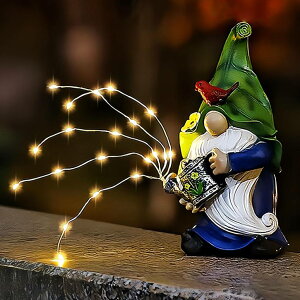 �K�[�f�����C�gLED�\�[���[���C�g �\�[���[�p���[ AIGEL Garden Gnomes Statues, Solar Garden Statue Outdoor Decor, Large Gnomes with Solar Light, Standing Statue for Patio, Lawn, Yard Art Decoration, Figurine Ornament Gift �y���s�A��