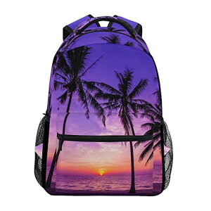 インコ 小鳥 バード トラベルキャリアー TropicalLife Hawaiian Palm Tree Ocean Theme Backpacks Bookbag Shoulder School Computer Hiking Gym Travel Casual Travel Daypack 【並行輸入品】
