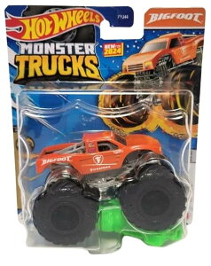 ホットウィール モンスタートラック Hot Wheels Monster Trucks Bigfoot (Orange) Leading Legends 2/5 Connect and Crash Car 【並行輸入品】
